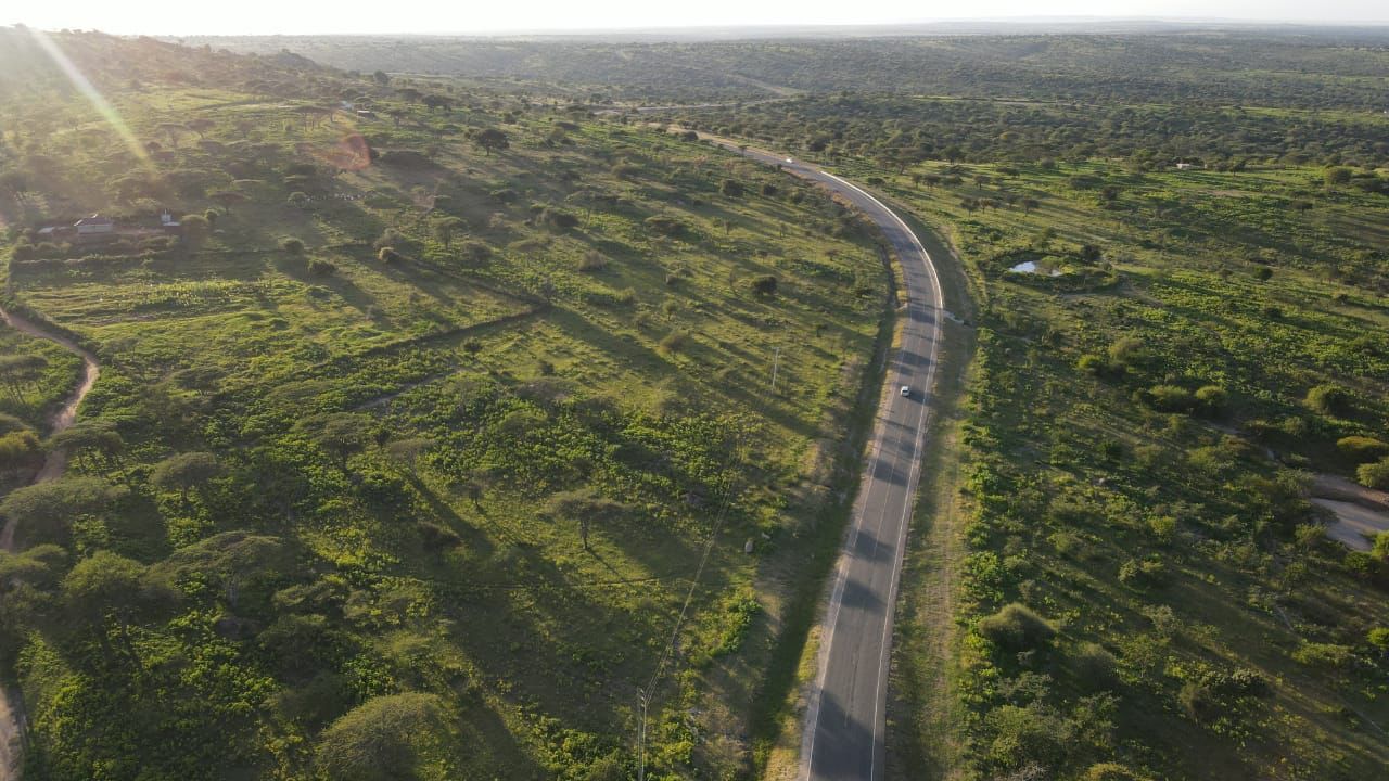 Aerial view of where the village will be located.