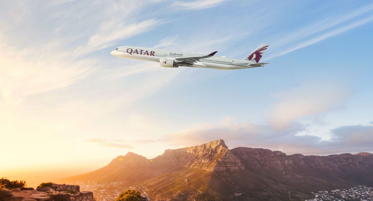 Aircraft flying over SOUTHAFRICA-A350B