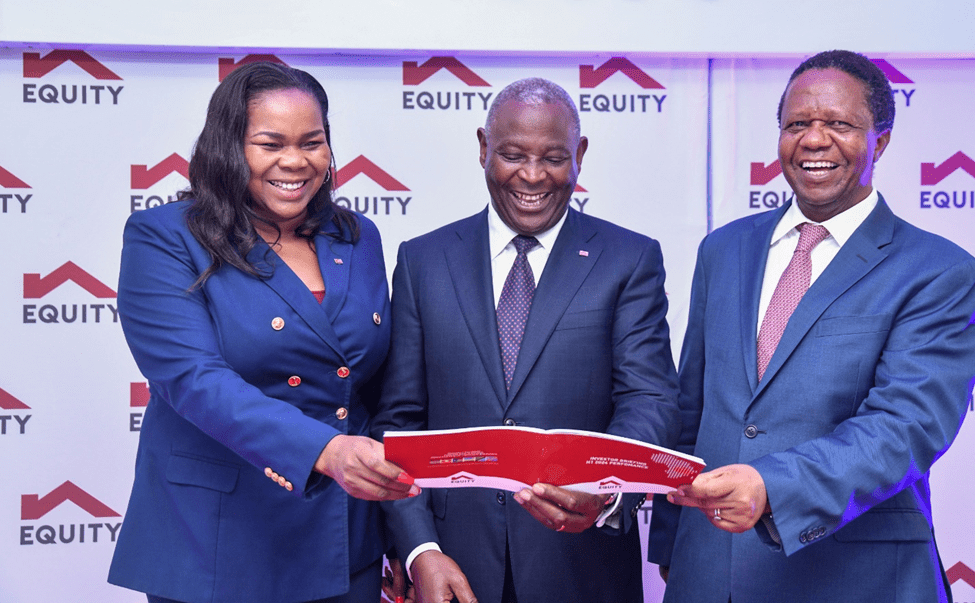 From left to right: Equity Life Assurance (Kenya) Limited Managing Director, Angela Okinda, Equity Group Managing Director and CEO, Dr. James Mwangi and Equity Group Chief Risk Officer, Sam Gitwekere, during the H1 2024 Investor Briefing event. Equity Group Holdings has registered a 12% growth in profit after tax to Kshs. 29.6 billion for the period ended 30th June 2024 compared to a similar period last year. Deposits grew by 11% to Kshs. 1.3 trillion up from Kshs. 1.2 trillion while total assets grew by 6% to Kshs. 1.75 trillion up from Kshs. 1.64 trillion. Regional businesses contributed 49.7% of total assets and 50.2% of profit before tax for the period. The Group also diversified with the receipt of a General Insurance license and recorded highest market capitalization in Sub-Saharan Africa.