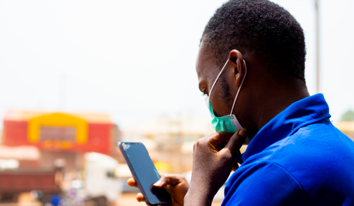Kenyan on phone