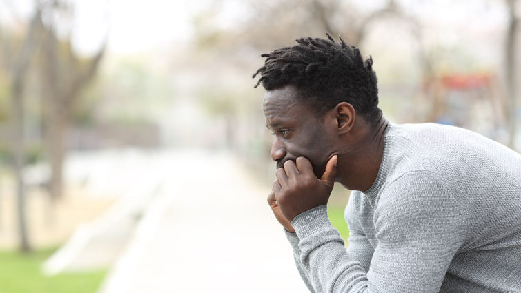 stressed black man