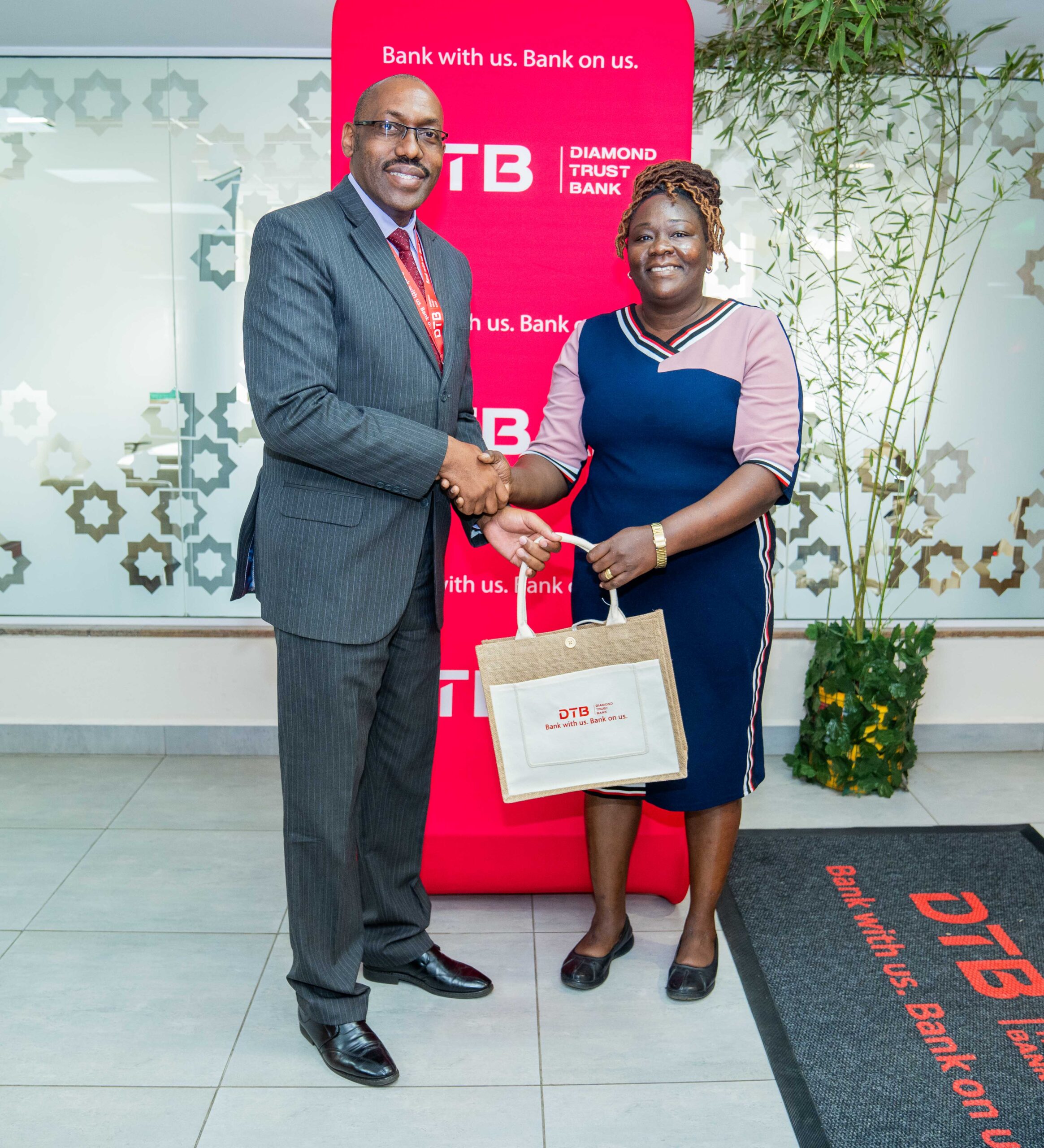 Joshua Tinda, Head of Procurement and Logistics DTB Kenya(left), Lina Njagi, Atlantic Signs, Soyinka Witness, ESG for Ipsos in Kenya and Director of Ipsos Strategy3 Sub-Sahara Africa and Stephen Kimenye, Programs Manager UNGC during the DTB’s second ESG Forum at DTB Headquarters in Nairobi.