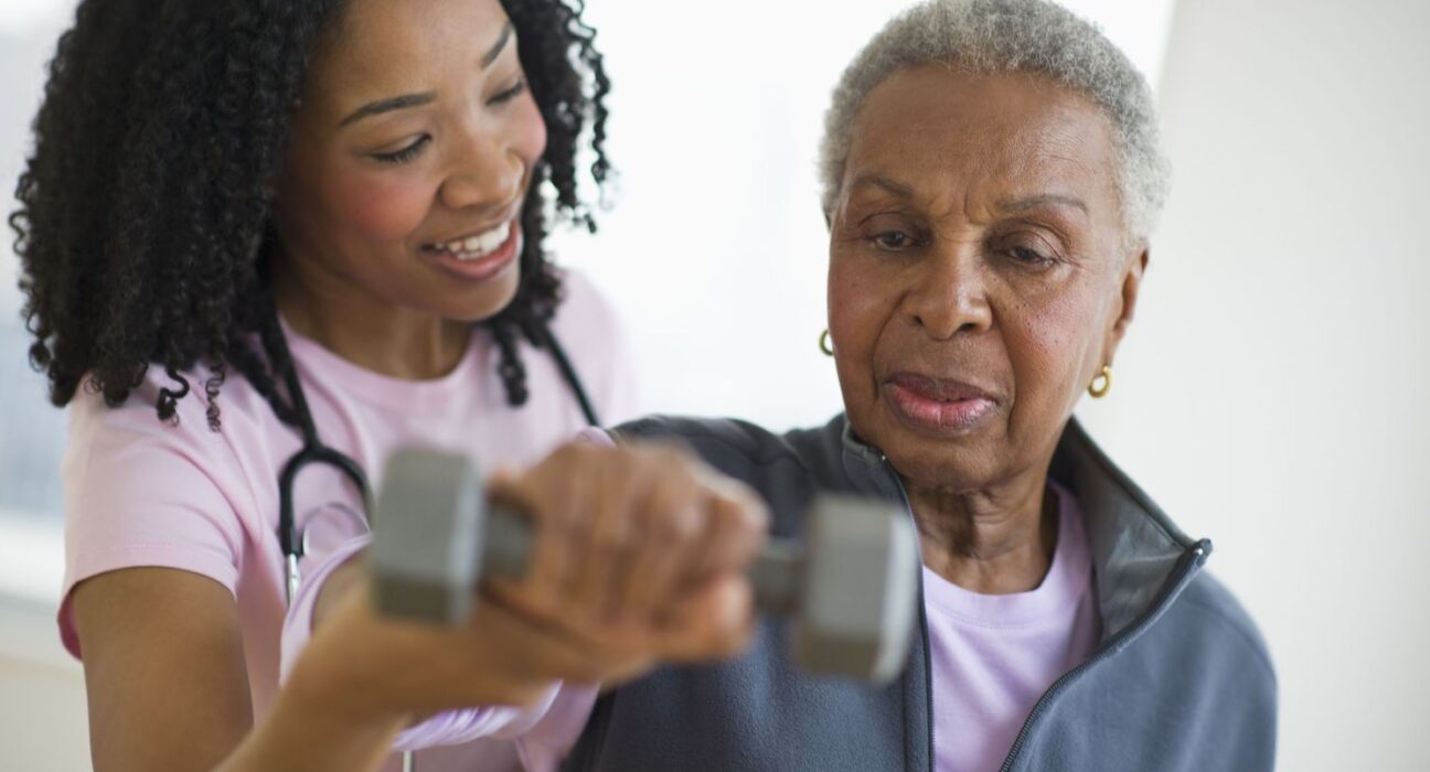 black physiotherapist