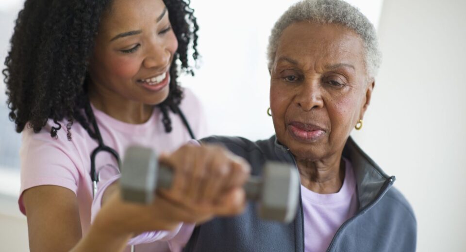 black physiotherapist
