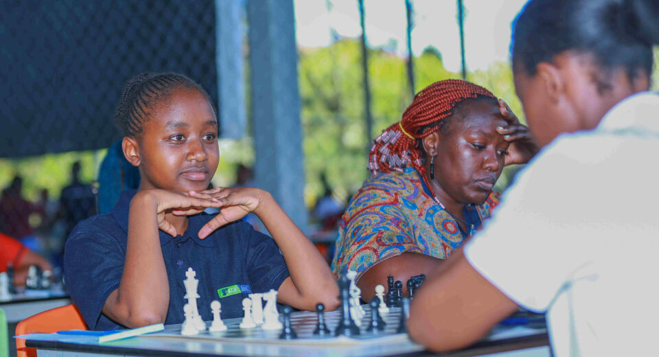 13-year-old Elizabeth Cassidy takes on Equity Bank in the last round of the Mombasa Open International Chess Championship at the Light International School on October 13, 2024.