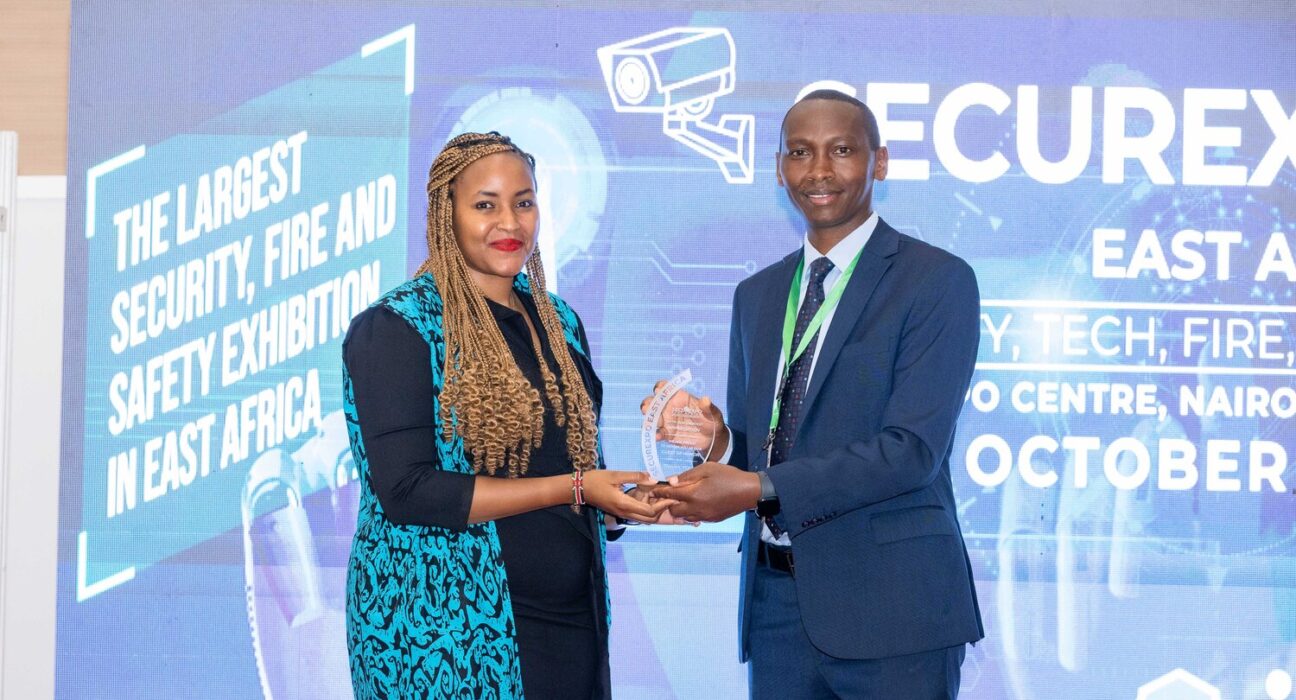 From Left; Thomas Bwaley, Director for Programmes & Standards, ICT Authority, Angela Kinyua, MD, Montgomery Group East Africa and Philip Irode, Deputy Director, Information Systems Security (Cybersecurity) at ICT Authority during the opening of the 9th Edition of Securexpo East Africa at Sarit Expo Centre, Westlands, Nairobi.