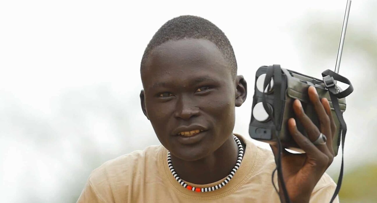 Man Listening to radio