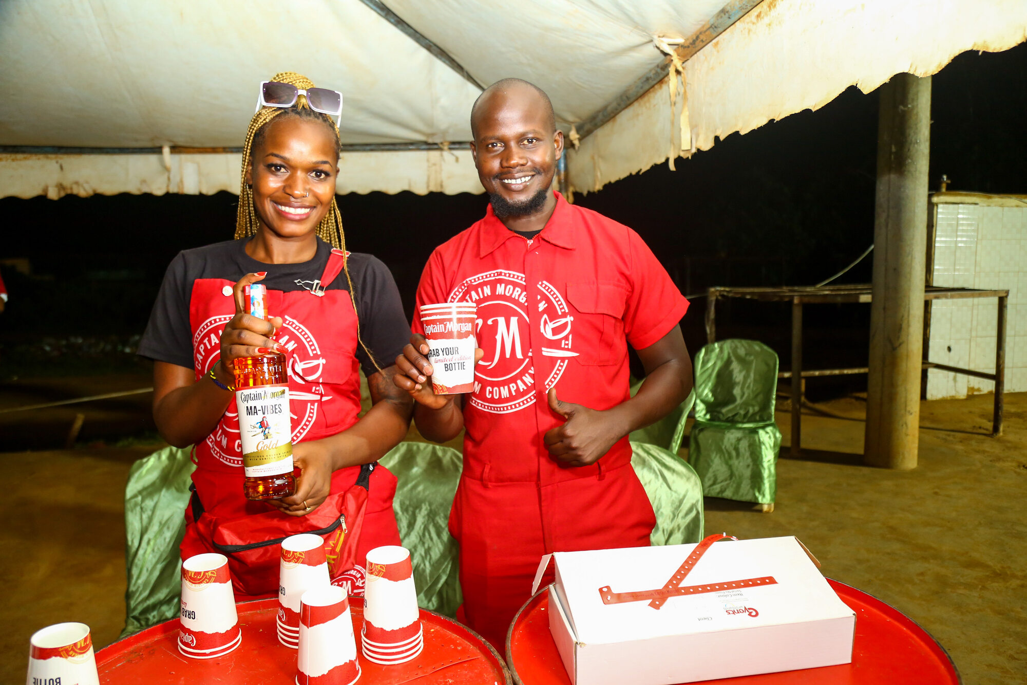 Captain Morgan BA’s Stephanie Betty and Joe Ochoro.