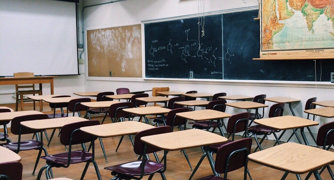 new empty classroom in school