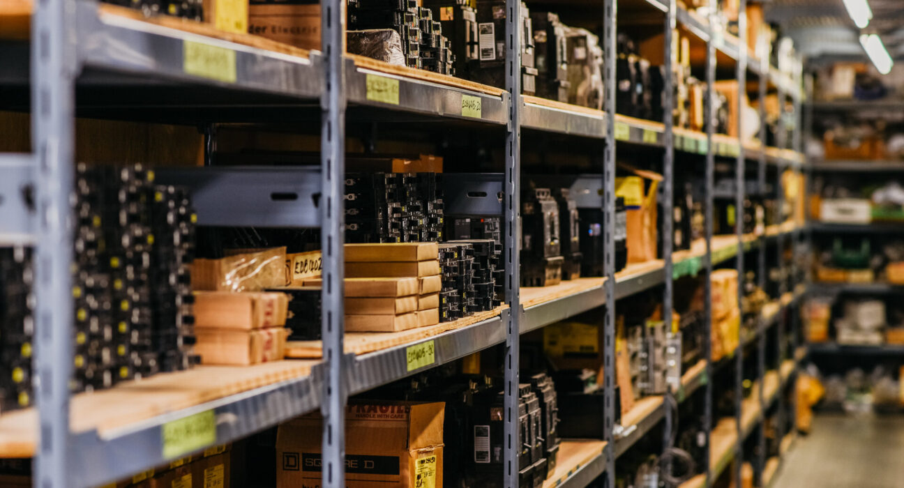 Electrical Products in a warehouse