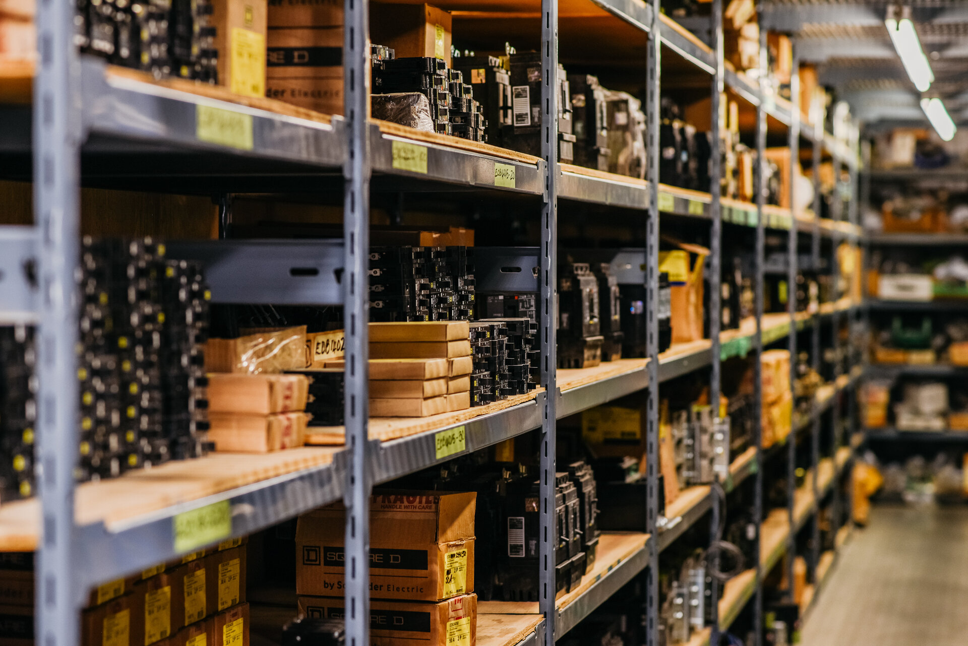 Electrical Products in a warehouse
