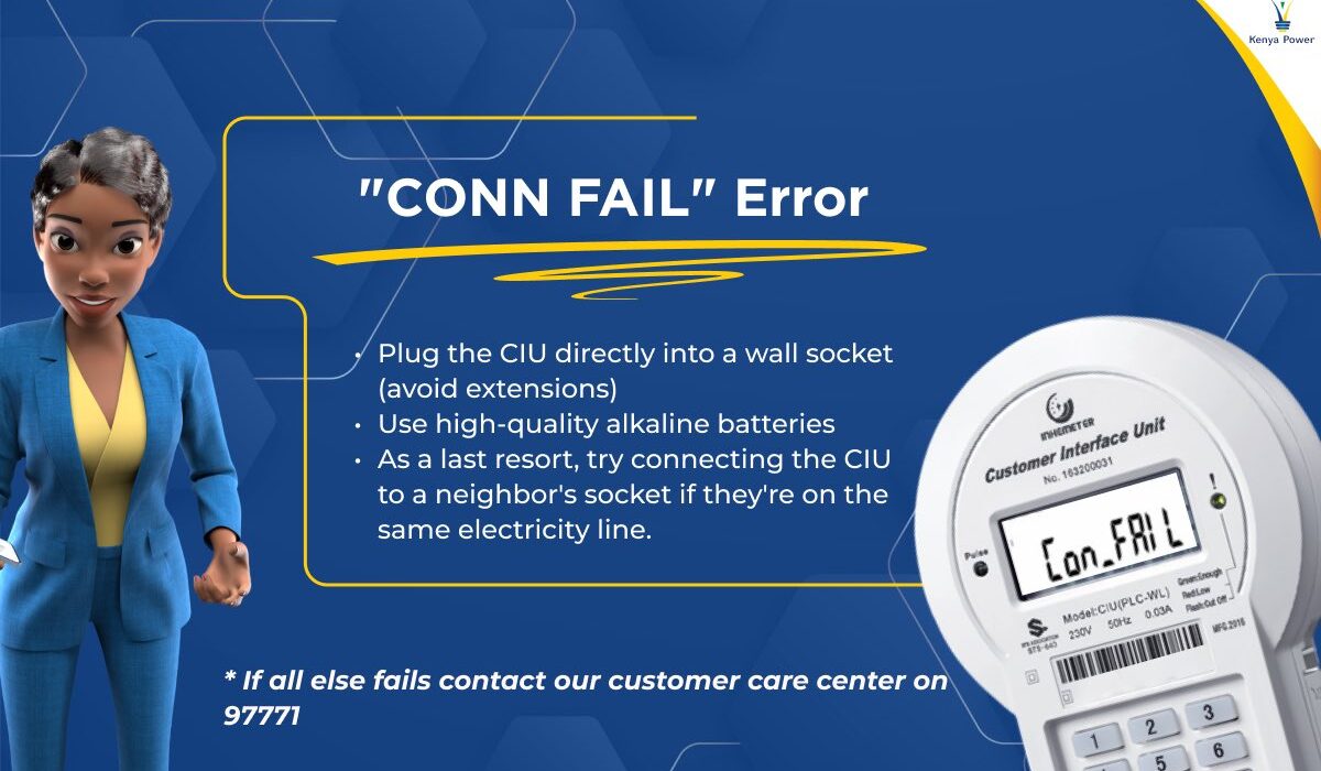 Kenya Power Conn Fail Error