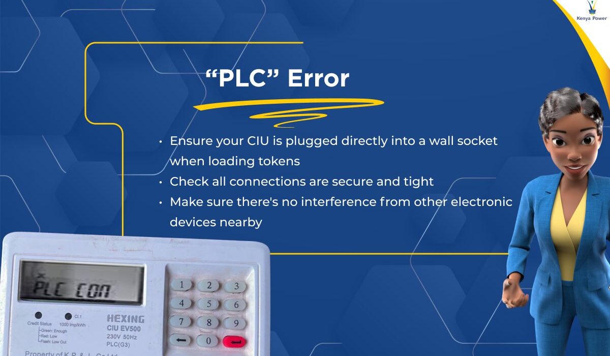Kenya Power Token Meter PLC Con Error