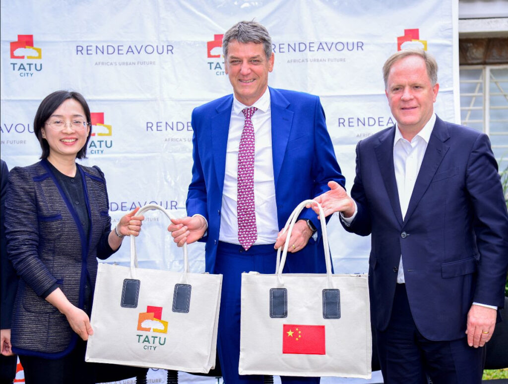 (L-R) H.E Amb. Guo Haiyan, Chinese Ambassador to Kenya, Stephen Jennings, Founder and CEO of Rendeavour, and Preston Mendenhall, Group COO Rendeavour and Country Head Kenya.