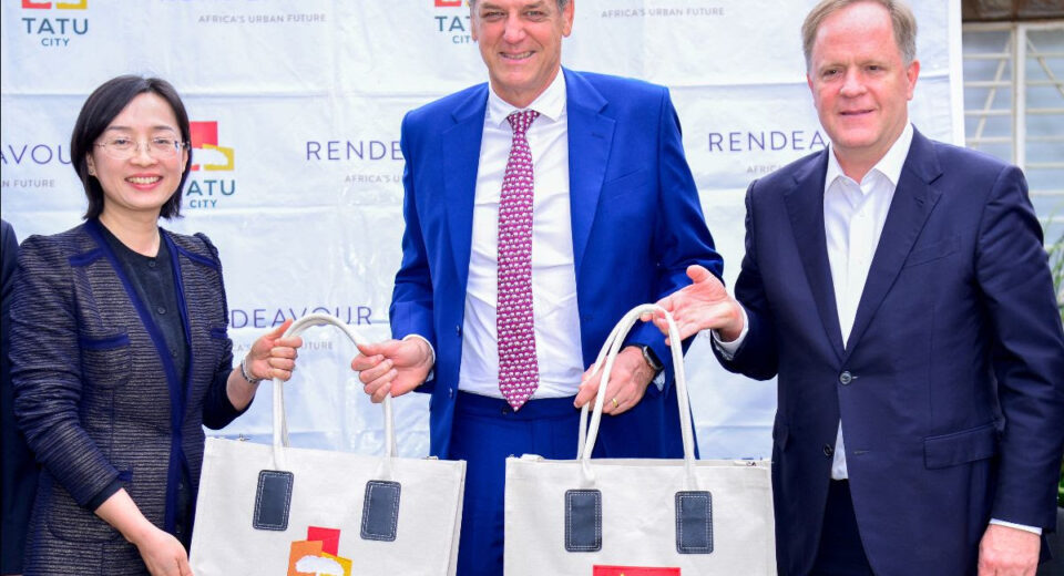 (L-R) H.E Amb. Guo Haiyan, Chinese Ambassador to Kenya, Stephen Jennings, Founder and CEO of Rendeavour, and Preston Mendenhall, Group COO Rendeavour and Country Head Kenya.