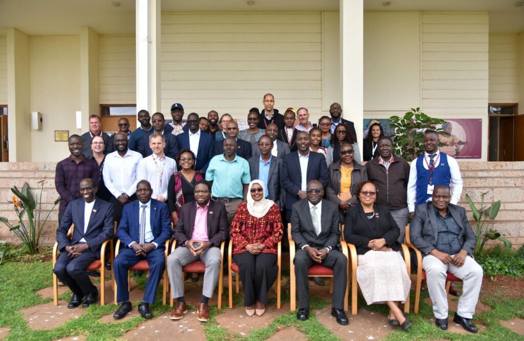 A group photo of participants attending the launch of the Accelerating Reduced Emissions in Indigenous Breeds in Africa initiative at ILRI campus Photo credit Saleef Nyambok/ILRI