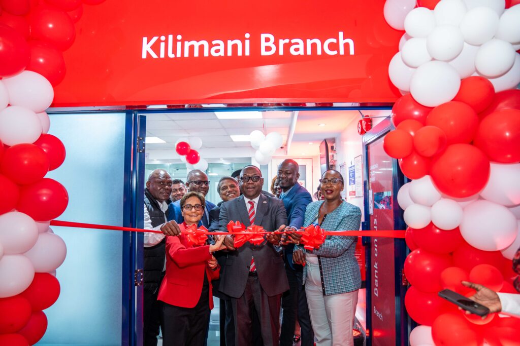 Nasim Devji Group CEO DTB Bank (left in red), H.E James Njoroge Muchiri, Deputy Governor Nairobi City County and Beatrice Elachi, member of Parliament, Dagoretti North constituency.