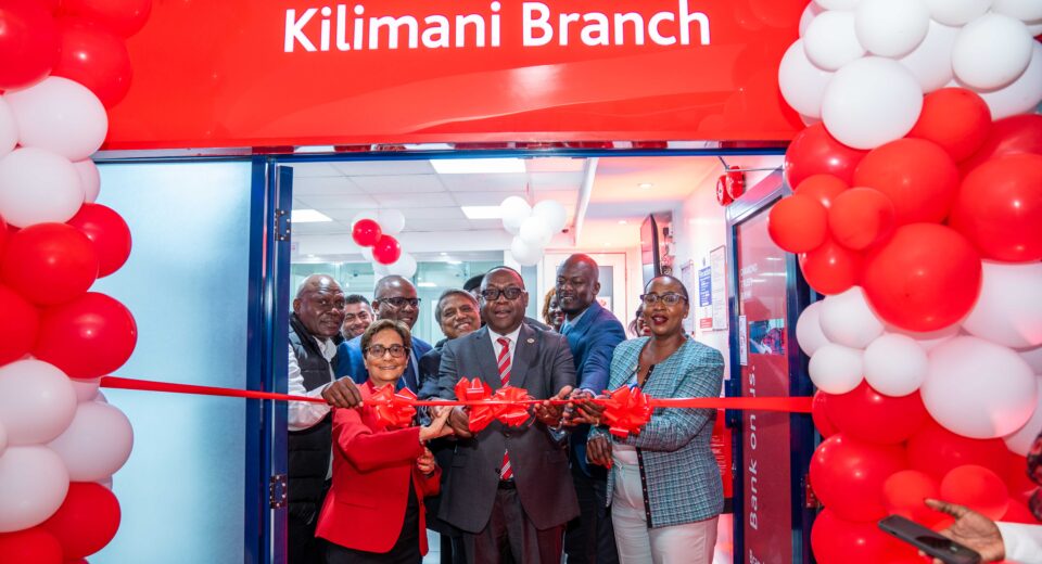 Nasim Devji Group CEO DTB Bank (left in red), H.E James Njoroge Muchiri, Deputy Governor Nairobi City County and Beatrice Elachi, member of Parliament, Dagoretti North constituency.
