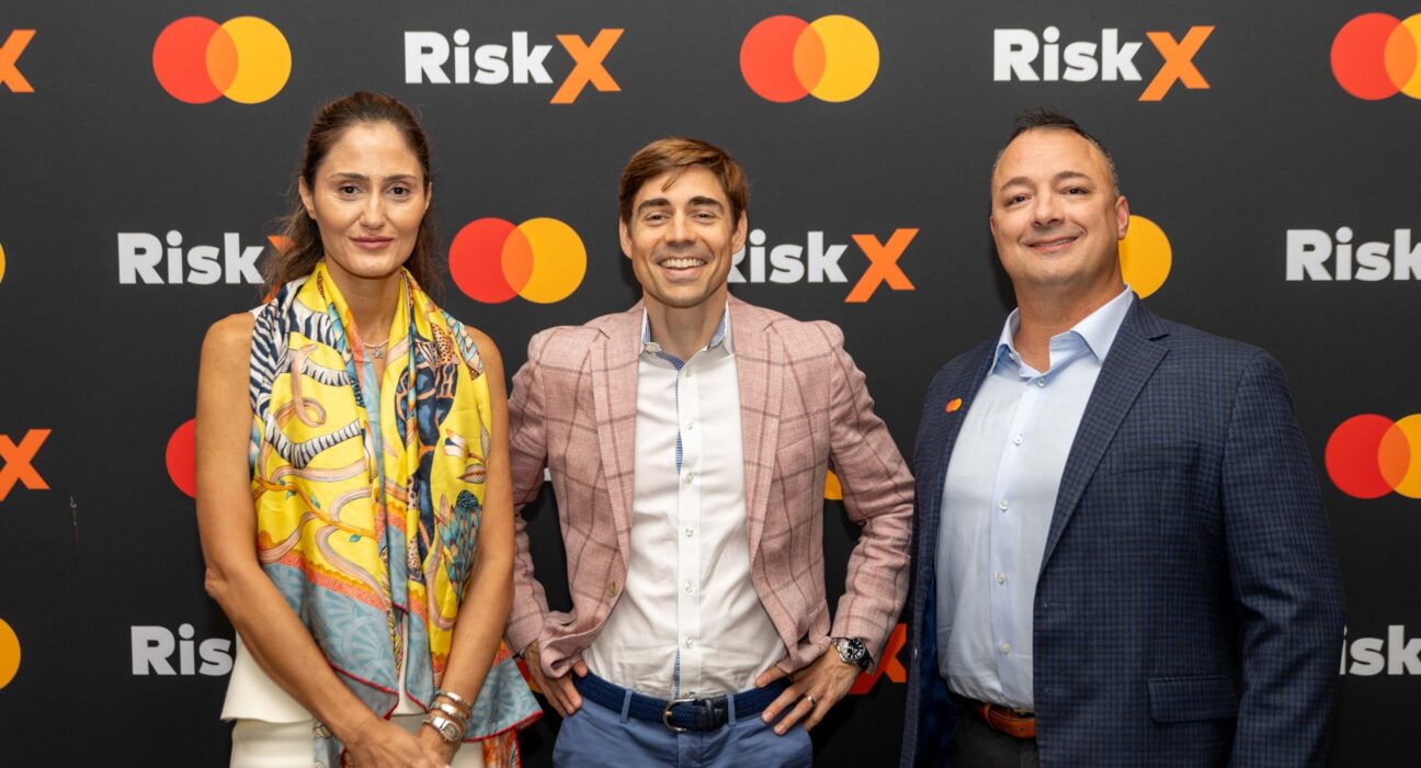 From left to right: Selin Bahadirli, executive vice president, services, Eastern Europe, Middle East and Africa at Mastercard, Mark Straub, CEO Smile ID, Dennis Gamiello executive vice president, and global head of identity at Mastercard