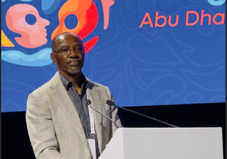 Humphrey Kariuki makes his remarks at the IUCN World Conservation Congress after he was officially named as the newest Patron of Nature and only African to be recognised as a Patron.