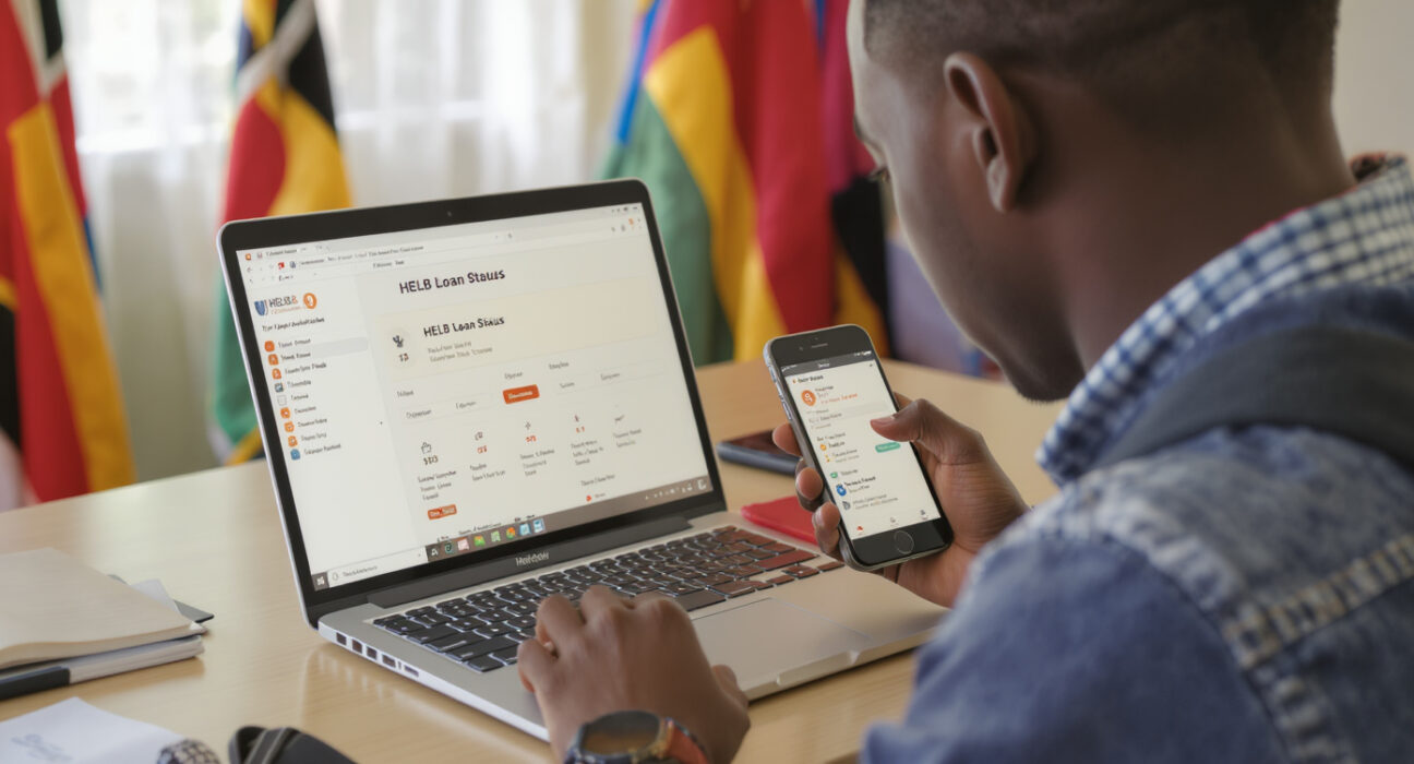 Student checking HELB Loan Status