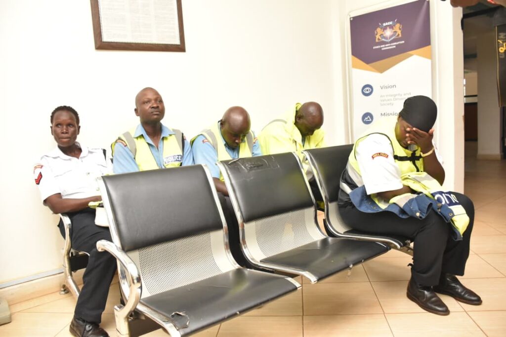 Corporal Hezron Aburi, Corporal Mary Nabei, Police Constable James Weru, Police Constable Mwakwekwe Nyoka, and Police Constable Aisha Abdullahi.