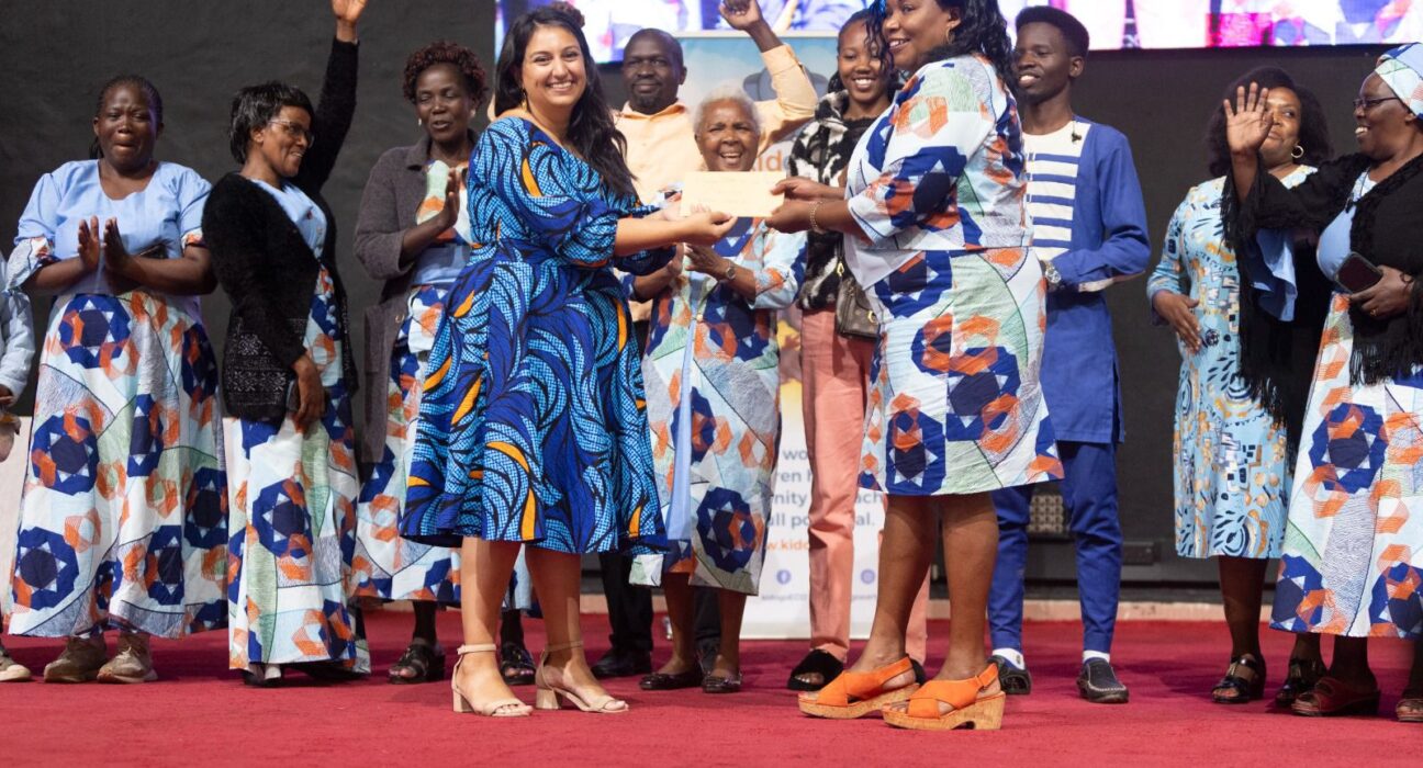 Kidogo CEO and Co- founder Sabrina Habib celebrating with Mamaprenuers