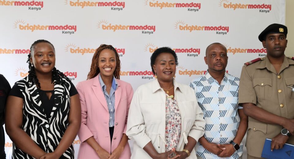 Sharon Mutua, County Executive Committee Member for Youth, Sports, Gender, Social Welfare and Digital Economy - County Government of Machakos, H.E Wavinya Ndeti, Governor, County Government of Machakos, Ifrah Abdi, Chief Officer, Digital Economy - County Government of Machakos engaging stakeholders during launch of Athi River Digital Hub and Job Centre