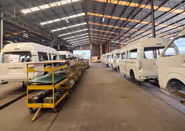 Rideence Matatu parts at the assembly line